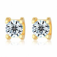 Cartier C DE Earrings in 18K Yellow Gold With 1 Brilliant-Cut Diamond